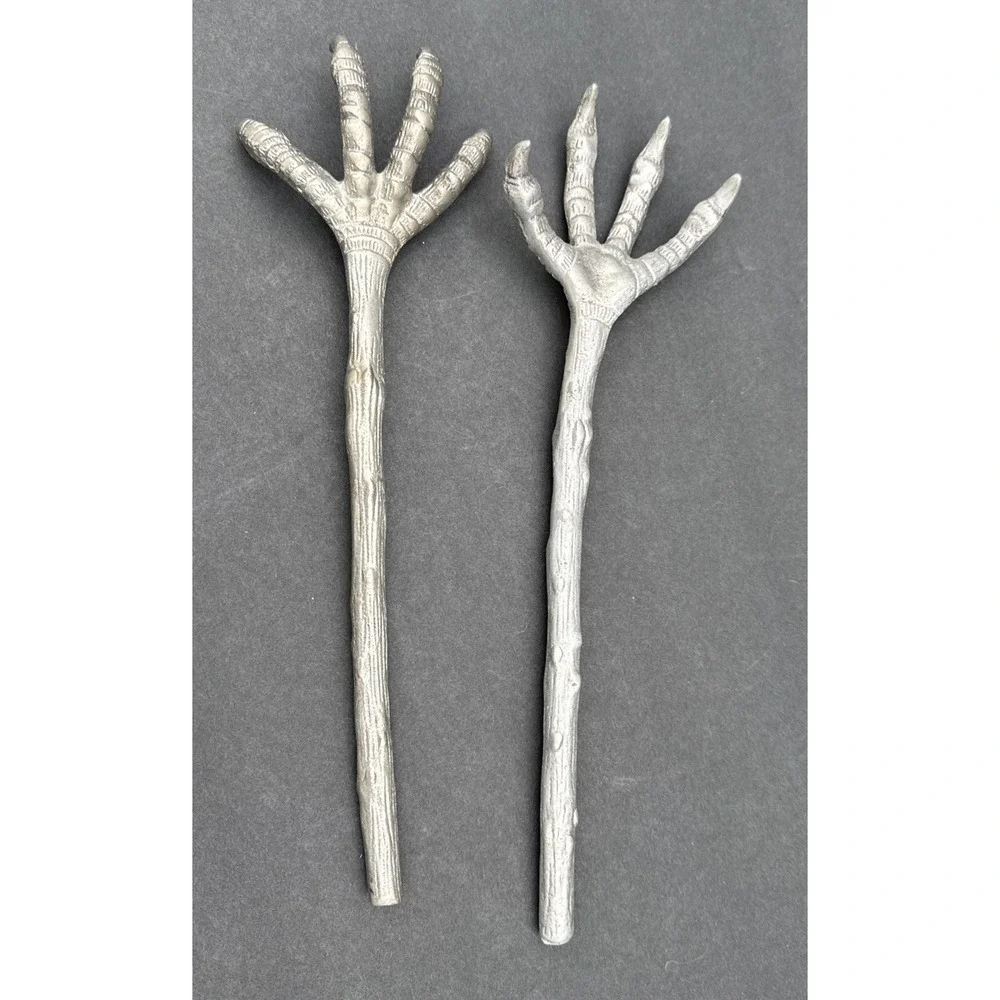 Creepy Raven‎ / Bird Feet Salad Utensils Servers Spoons Forks